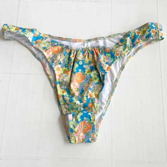 New COLLUSION (ASOS) High Thigh Bikini Bottom Floral Print Women’s SIZE 20 - Picture 3 of 9